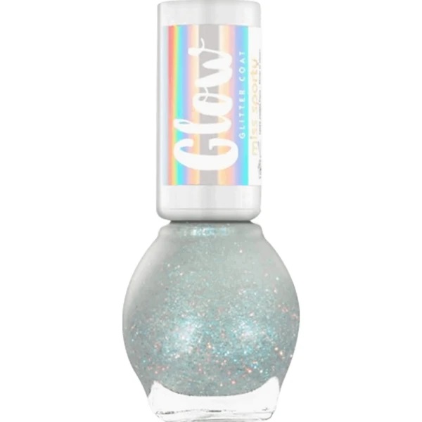 Miss Sporty, Glow Glitter Coat lak na nehty 020 Boreal Lights 7ml