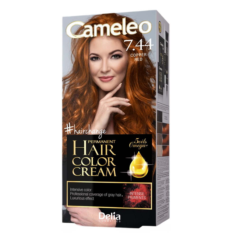 Cameleo, Omega Permanentní barva na vlasy Krémová permanentní barva na vlasy 7.44 Copper Red