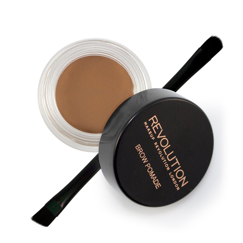 Makeup Revolution London Brow Pomade With Double Ended Brush očné linky Soft Brown 2,5 g