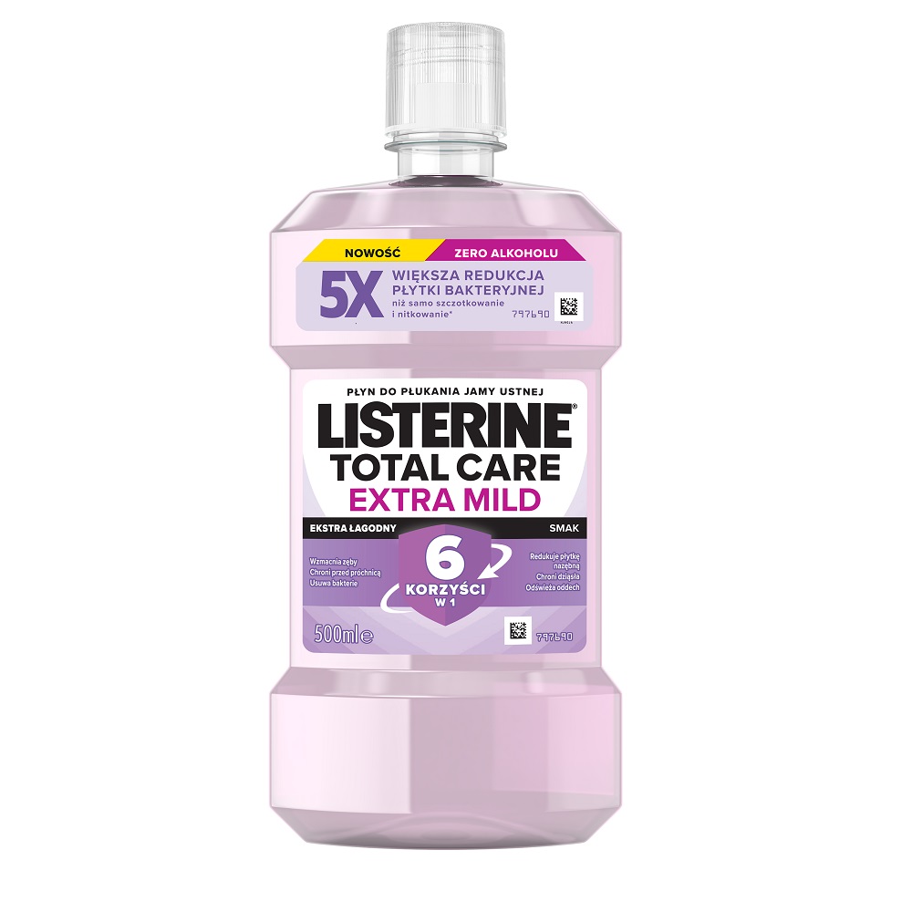 Listerine Total Care ústna voda Extra Mild 500 ml