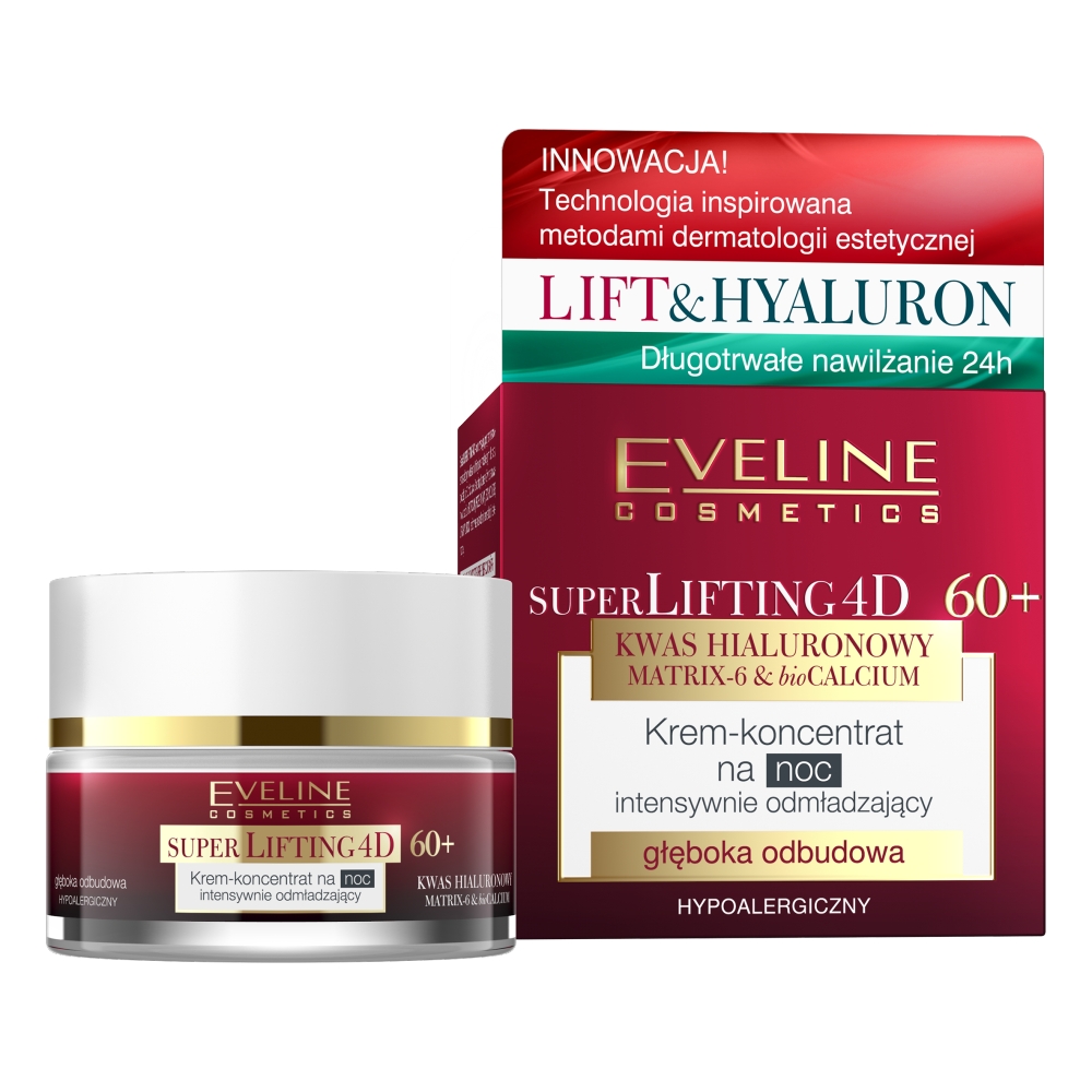 Eveline Cosmetics Super Lifting 4D intenzívne vyživujúci nočný krém 60+ 50 ml