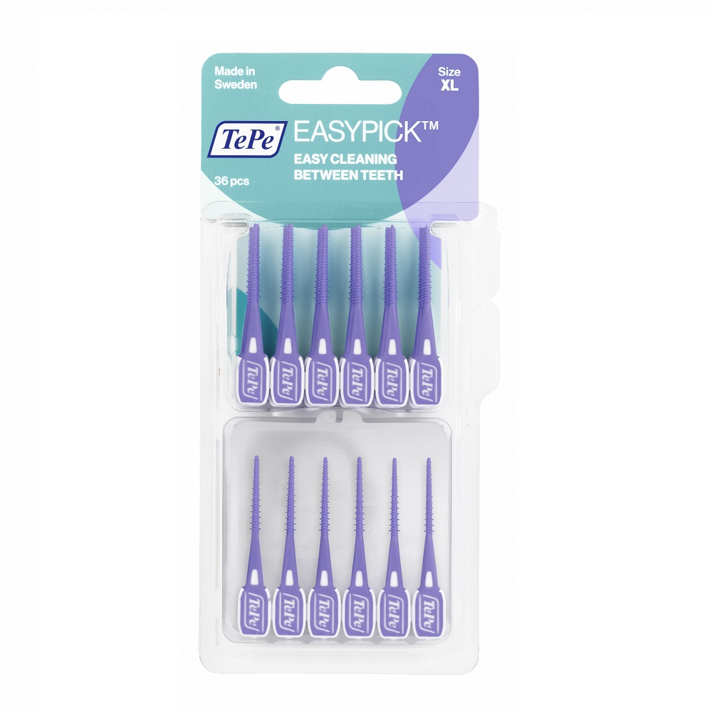 EasyPick Szczoteczki/Wykałaczki Międzyzębowe Z Etui XL Fioletowe 36szt
