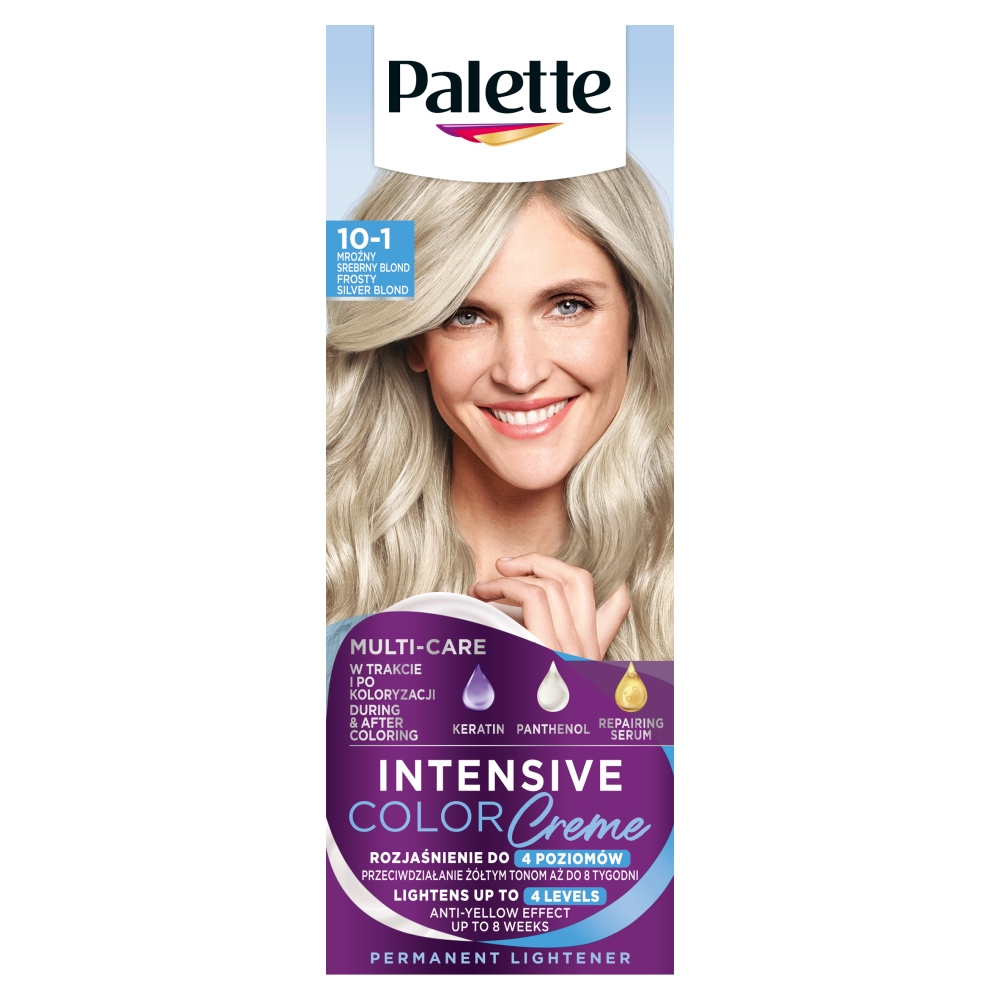 Intensive Color Creme Lightener Farba Do Włosów W Kremie 10-1 (C10) Mroźny Srebrny Blond