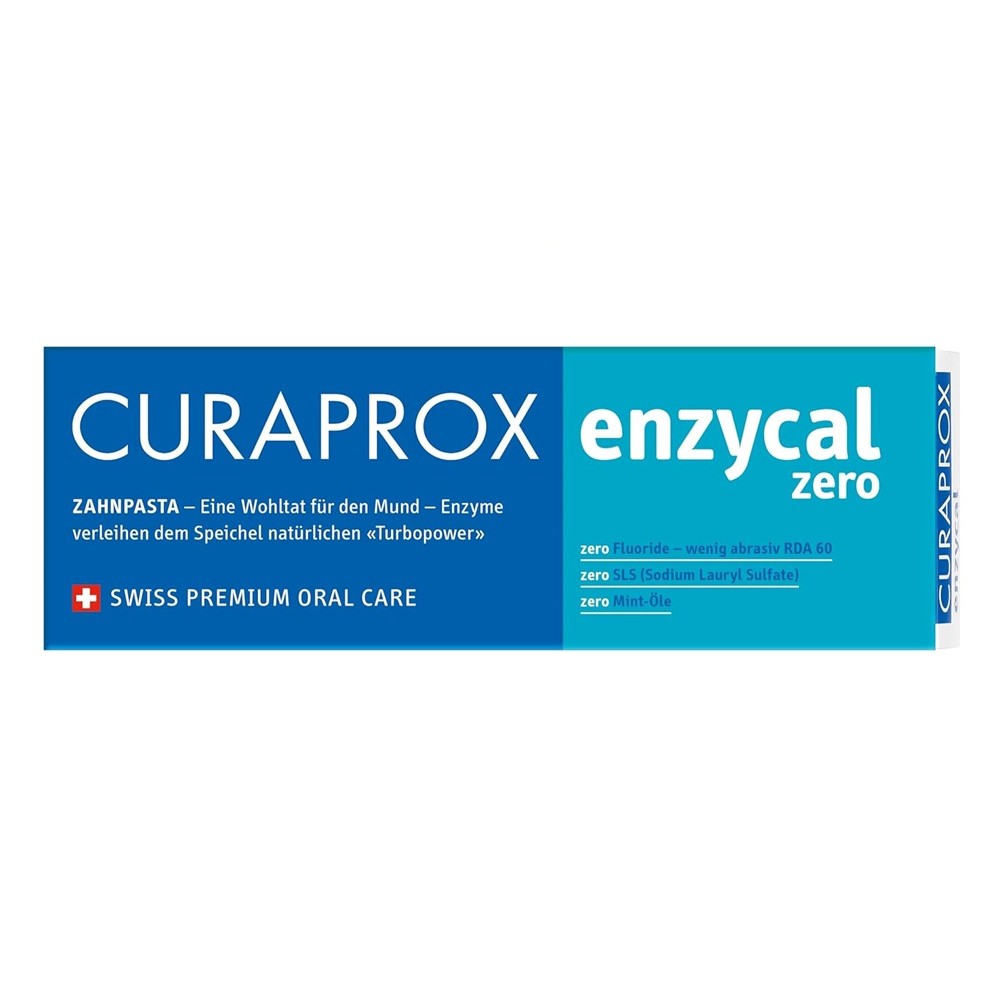 Enzycal Zero Zubná Pasta Bez Fluóru S Enzýmami Pre Citlivé Zuby 75 Ml