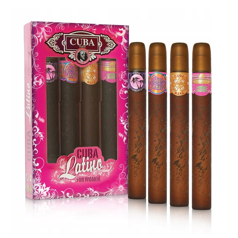 Cuba Original, Cuba Latino sada Copacabana parfumovaná voda 35ml + Carnaval parfumovaná voda 35ml + Maya parfumovaná voda 35ml + Cactus parfumovaná voda 35ml