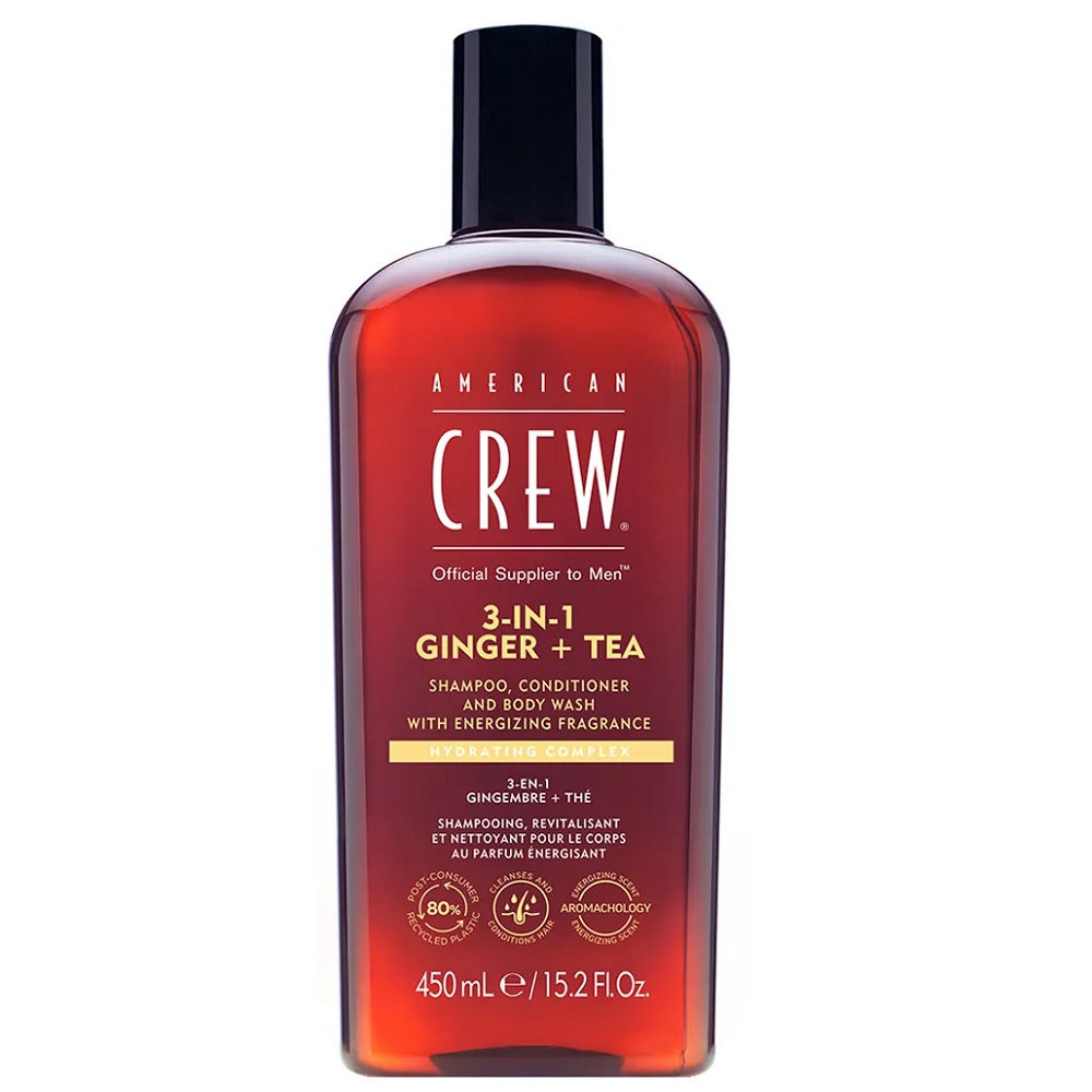 American Crew šampon a mycí gel 3 v 1 Ginger + Tea 450 ml