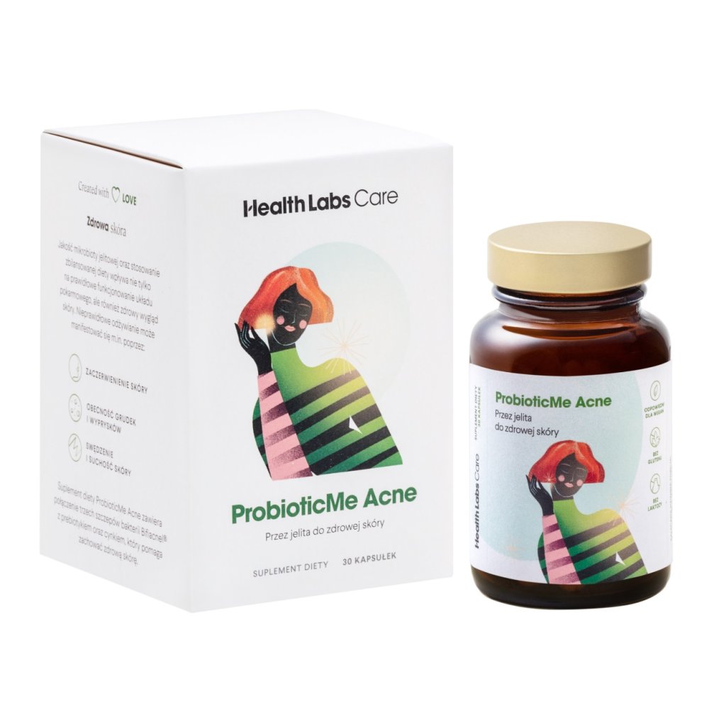 ProbioticMe Acne Probiotyk Z Cynkiem Dla Wsparcia Zdrowej Skóry 30 Kapsułek