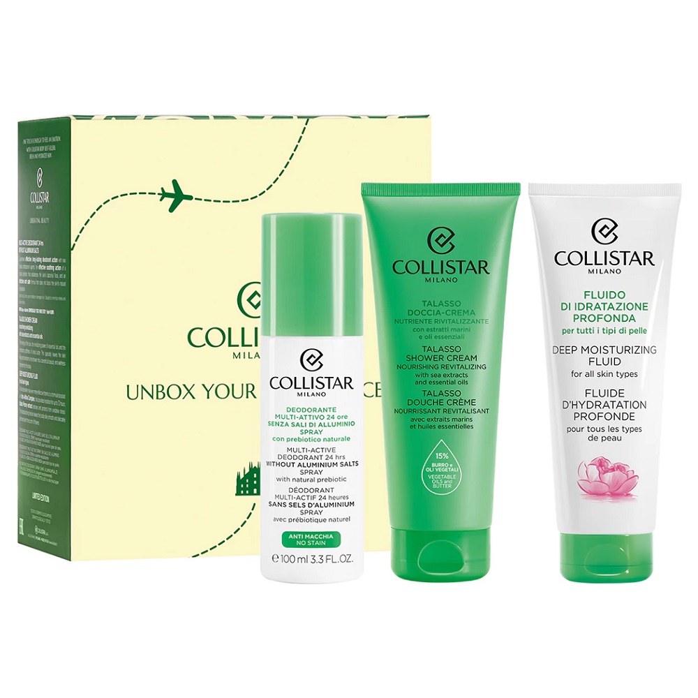 Unbox Your Confidence Zestaw Dezodorant W Sprayu + Fluid Głęboko Nawilżający + Kremowy…