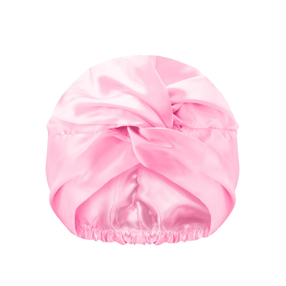 Double Layer Anti-Frizz Satin Hair Bonnet Dvouvrstvá Saténová Spací čEpice Ružová