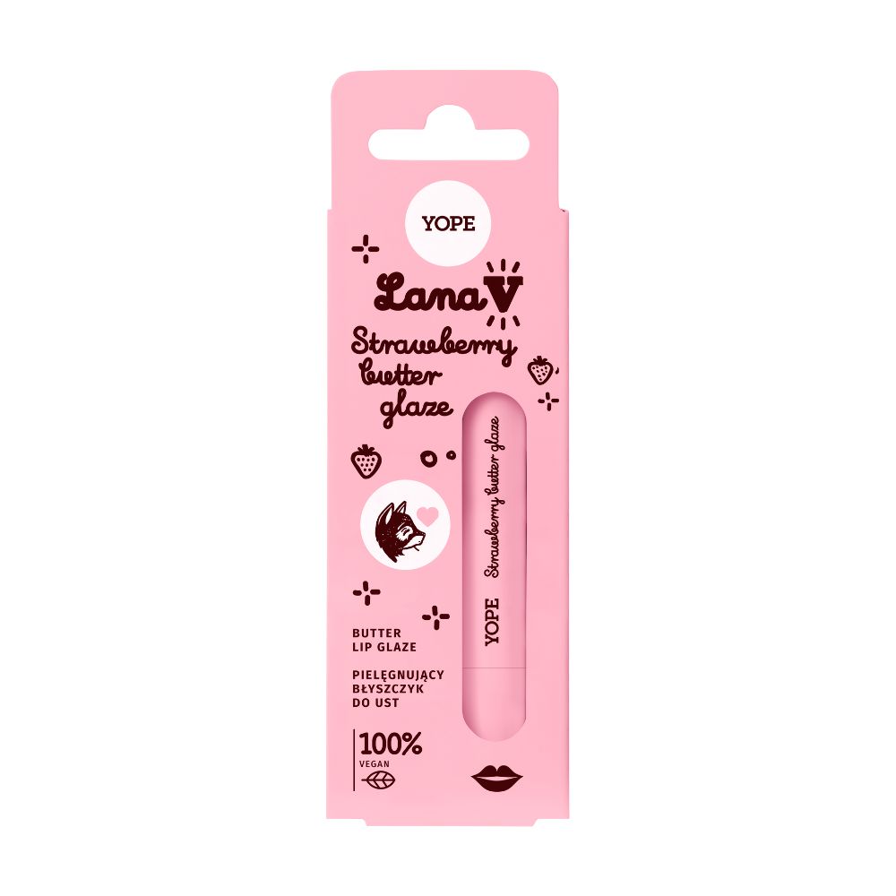 Lana V Strawberry Butter Lip Glaze Lana V Lip Glaze – Pečující Lesk Na Rty Strawberry B…