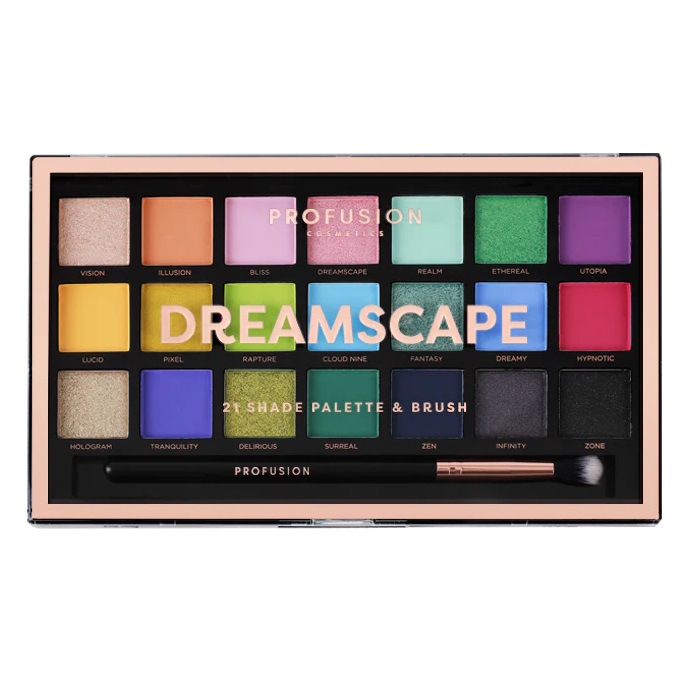 Dreamscape Paleta Očných Tieňov 21 Očných Tieňov So šTetcom