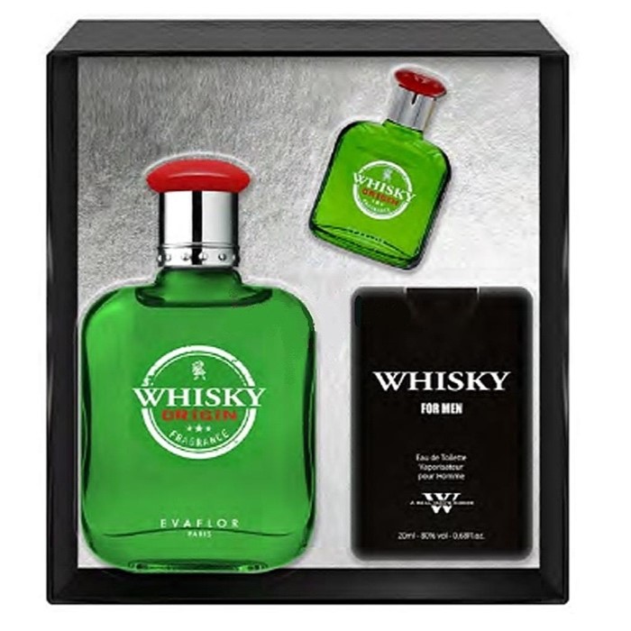 Evaflor, Whisky Origin sada toaletná voda v spreji 100 ml + toaletná voda v spreji 20 ml + toaletná voda v spreji 10 ml