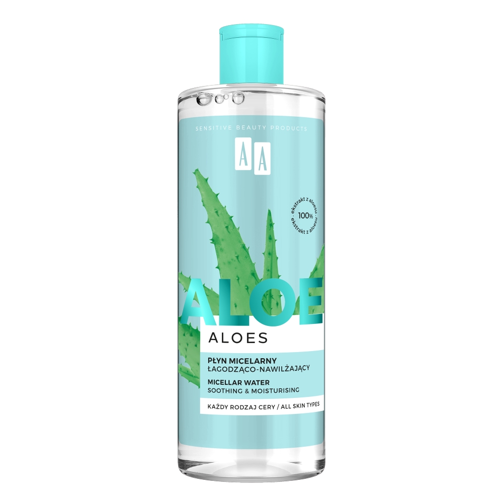 AA, Aloe 100% výťažok z aloe vera upokojujúce a hydratačné micelárne mlieko 400ml