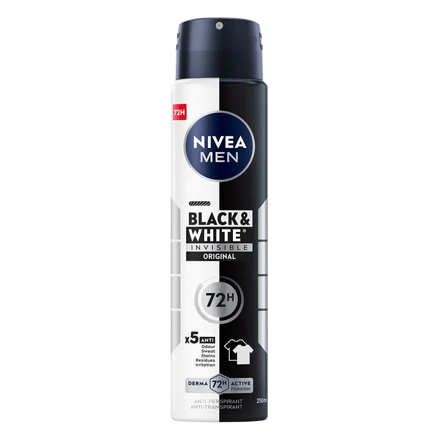 Men Black&White Invisible Original Antyperspirant Spray