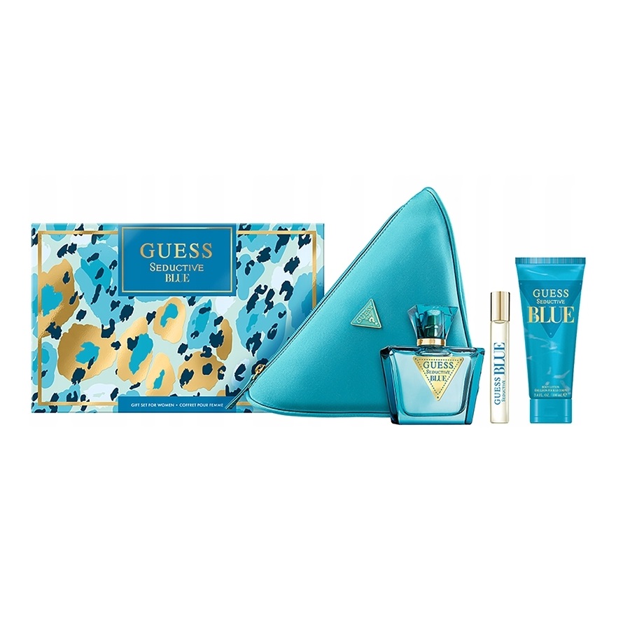 Seductive Blue Zestaw Woda Toaletowa Spray + Balsam Do Ciała + Woda Toaletowa Spray + Kosmetyczka