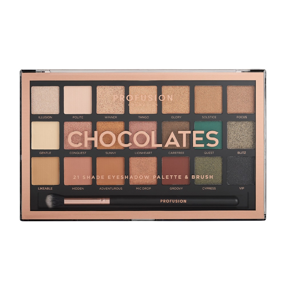 Chocolates Paleta Očných Tieňov 21 Očných Tieňov So šTetcom