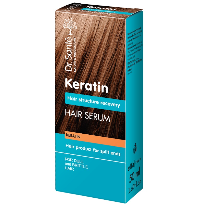Keratínové Sérum Na Vlasy Regeneračné Sérum Na Matné A Lámavé Vlasy 50ml