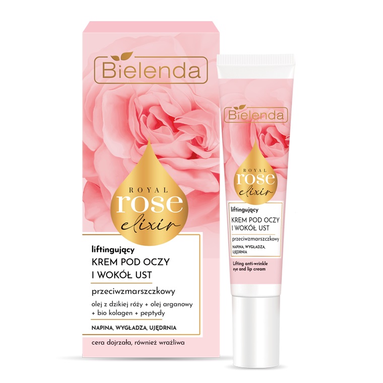 Bielenda, Royal Rose Elixir liftingový krém proti vráskam pod očami a okolo pier 15ml