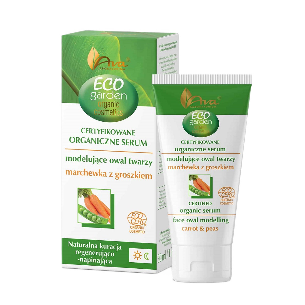 Eco Garden Certyfikowane Organiczne Serum Modelujące Owal Twarzy Marchewka Z Groszkiem 45+