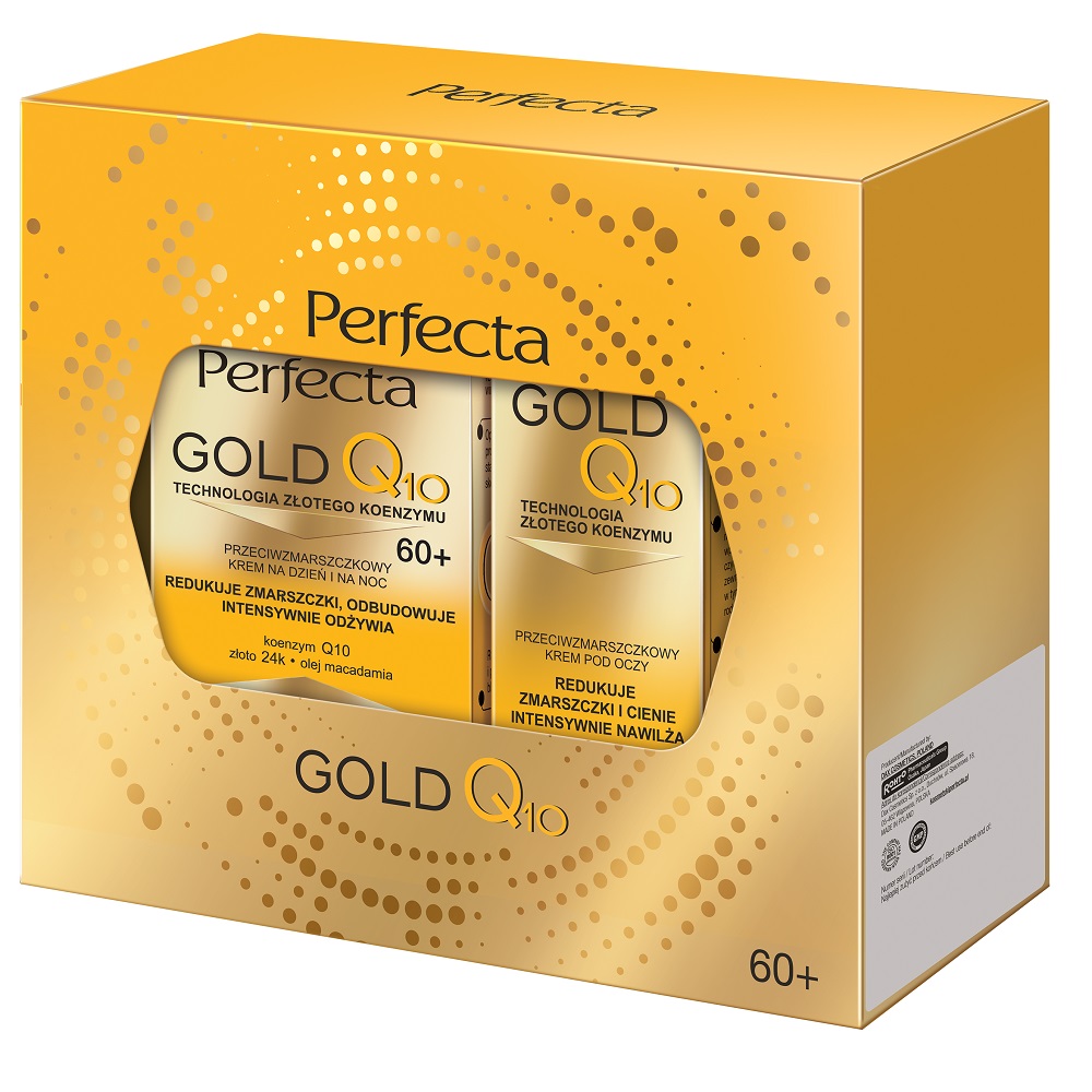 Perfecta Gold Q10 set krém proti vráskam 60+ 50ml + očný krém proti vráskam 15ml