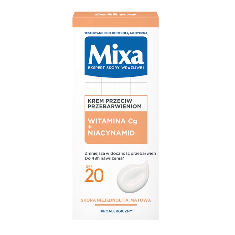MIXA Lab krém na tvár proti pigmentácii Vitamín C + niacínamid 50ml