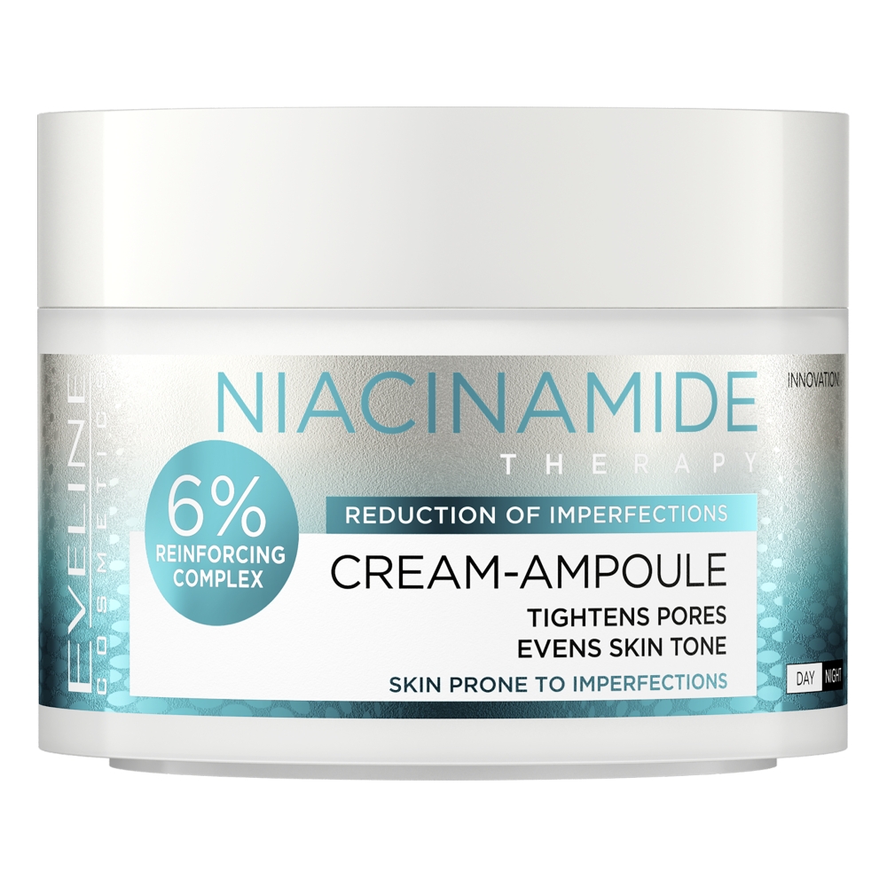 Eveline Cosmetics Cream-Ampoule Niacinamide hydratačný krém proti nedokonalostiam pleti 50 ml