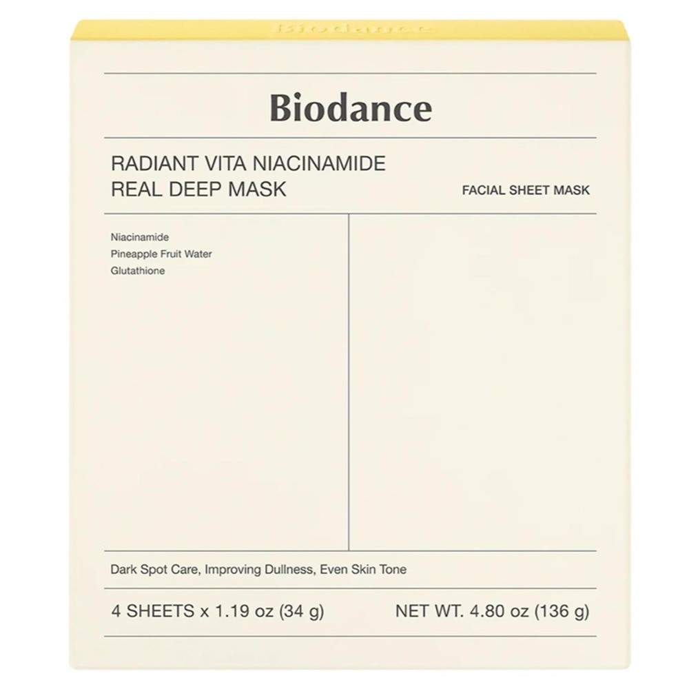 Radiant Vita Niacinamide Real Deep Mask Rozświetlająca Maska W Płachcie