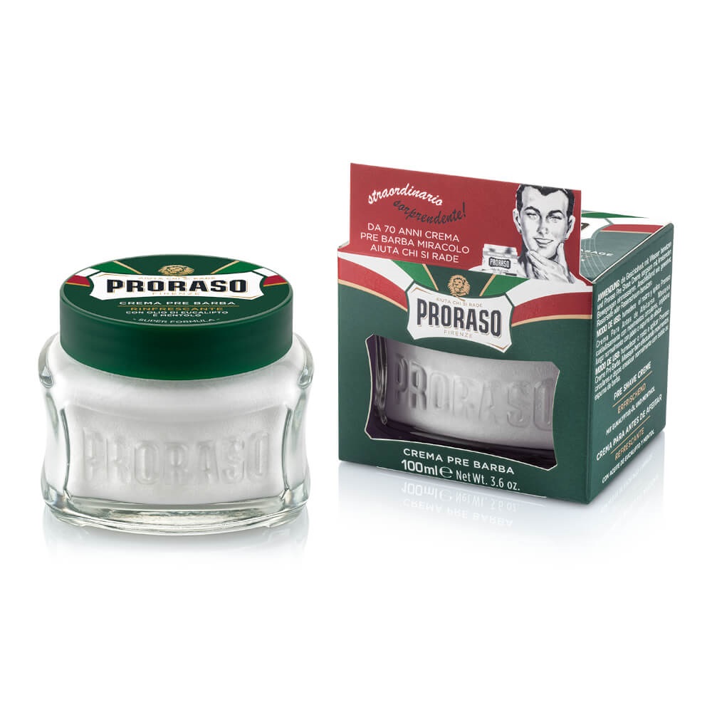Crema Pre Barba Green Crema Pre Barba Osviežujúci Krém Pred Holením S Eukalyptovým Olejom 100 Ml
