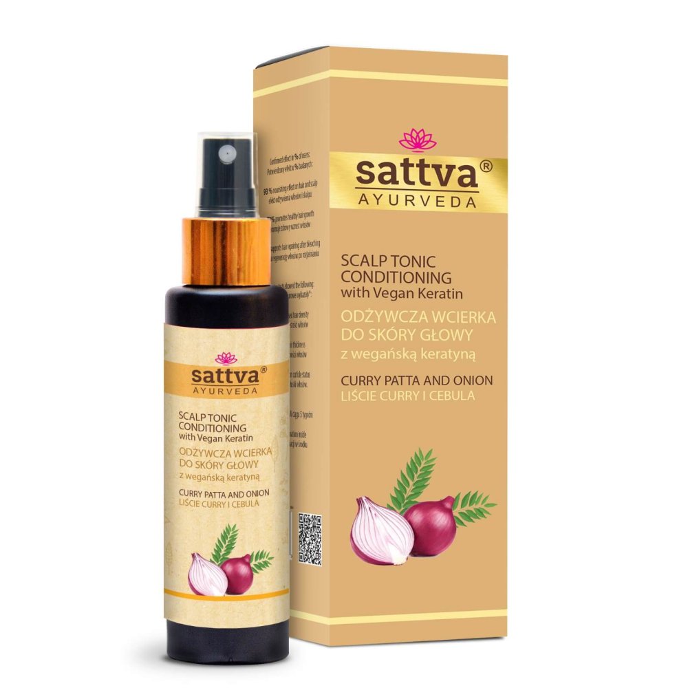 Ayurveda Scalp Tonic Curry Patta & Cibulová Vlasová Masáž