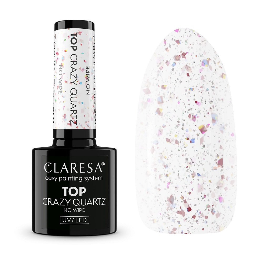 Top Crazy Quartz No Wipe Permanent Hybrid Nail Polish