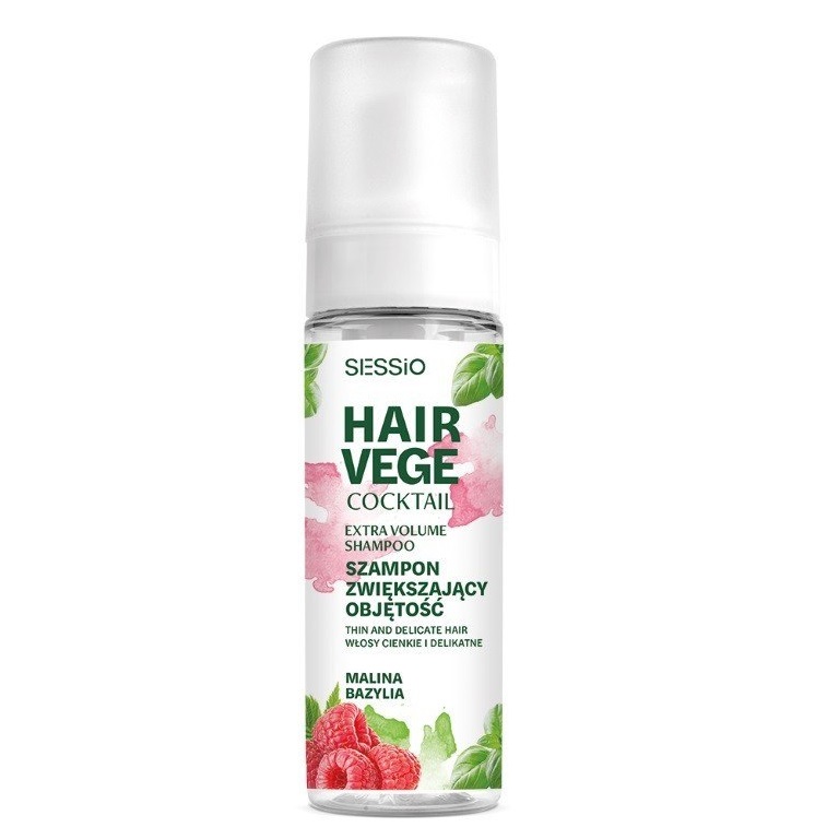 Hair Vege Cocktail Objemový Penový šAmpón Malina A Bazalka 175g