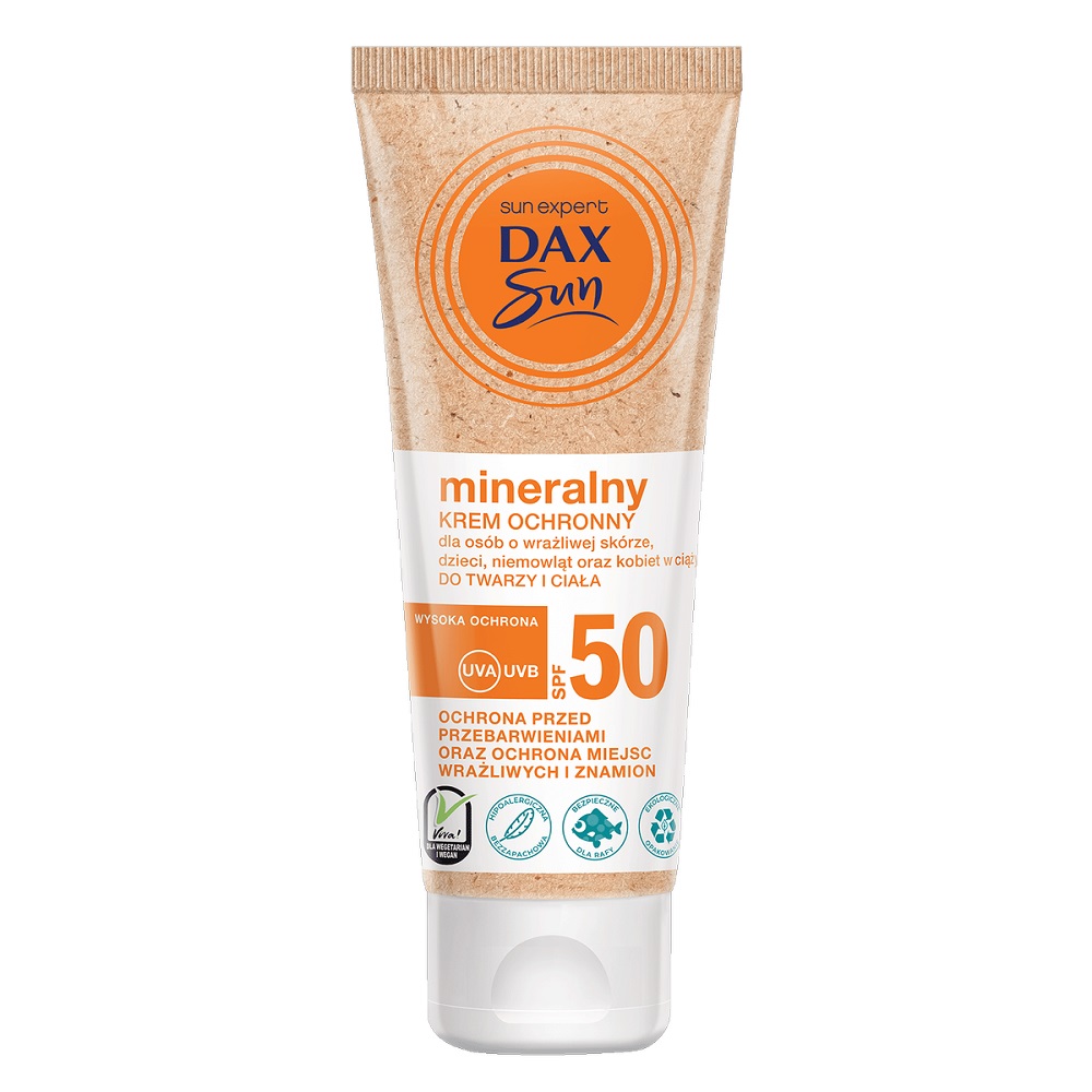 Dax Sun, minerálny ochranný krém na tvár a telo SPF50 75ml