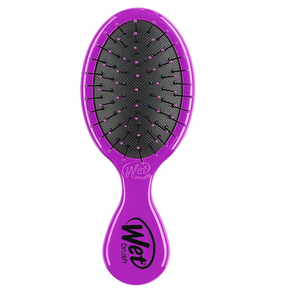 Mokrá kefa, Mini Detangler malá kefa na vlasy Fialová