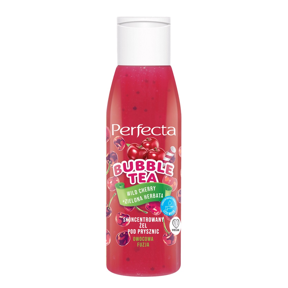 Perfecta, Bubble Tea koncentrovaný sprchový gél Divoká čerešňa + zelený čaj 100 ml