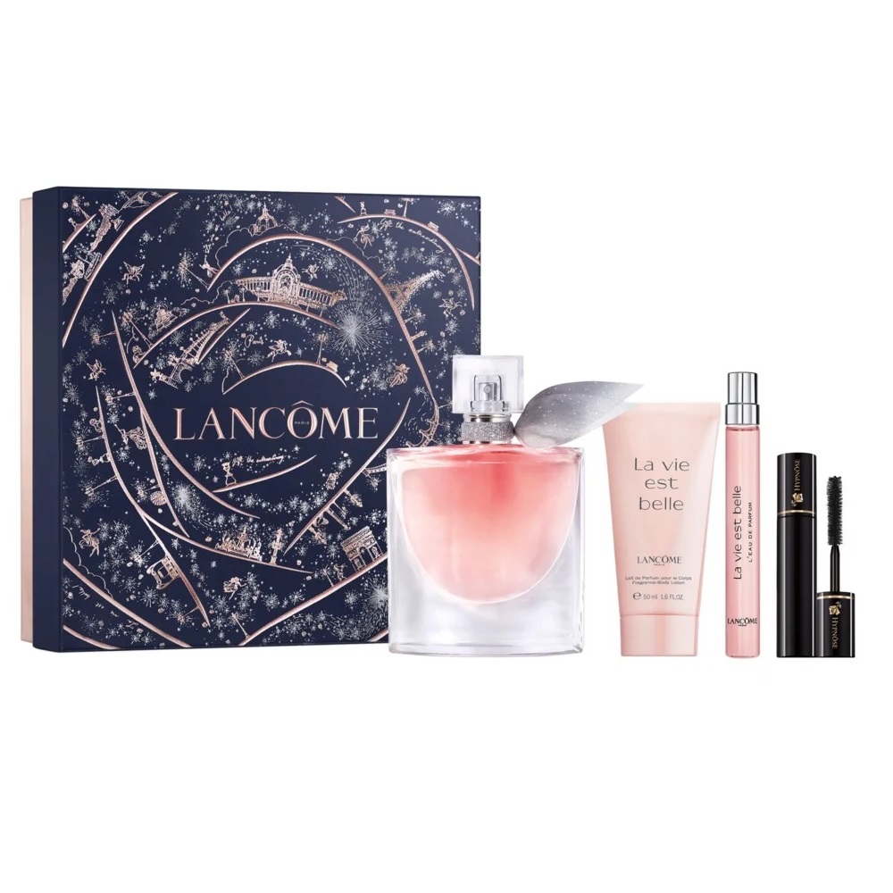 Lancôme La Vie Est Belle Lancôme La Vie Est Belle parfumovaná voda 100 ml + Lancôme La Vie Est Belle telové mlieko 50 ml + Lancôme La Vie Est Belle parfumovaná voda 10 ml + Lancôme Hypnôse riasenka pr