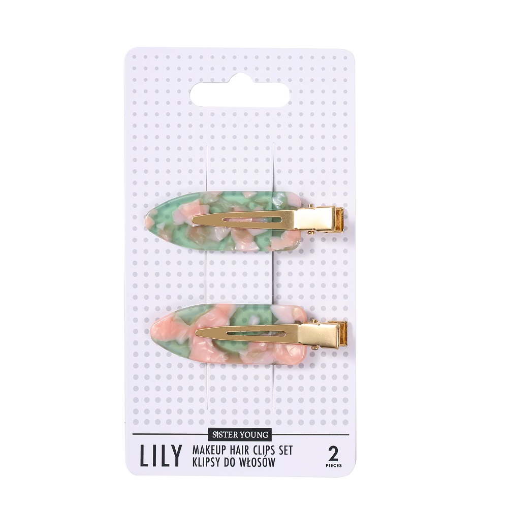 Lily Klipsy Do Włosów Do Makijażu Pink Coffee 2szt