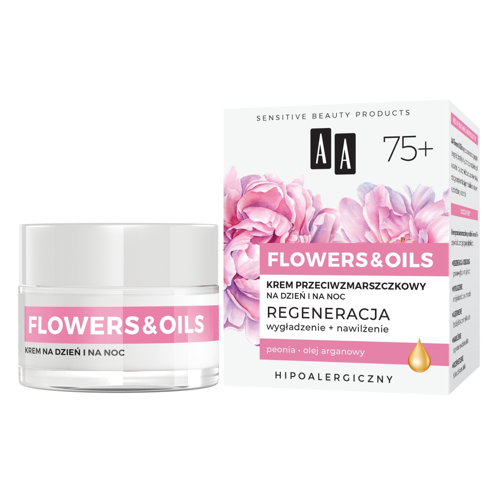 AA Flowers&Oils 75+ Recovery denný a nočný krém proti vráskam 50 ml