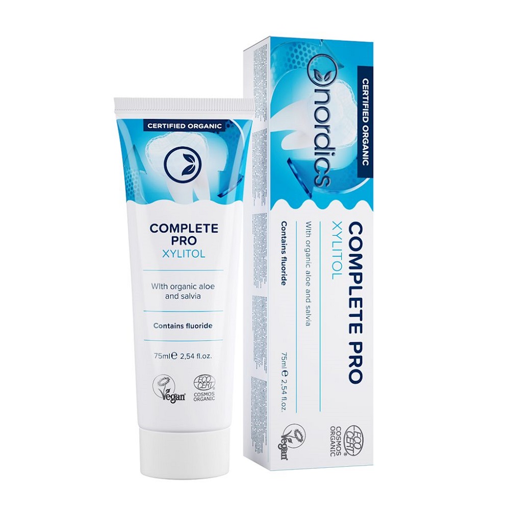 Complete Pro Organic Zubná Pasta Organická Zubná Pasta S Fluoridom Aloe A šAlviou 75 Ml