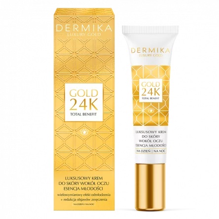 Luxusné Zlato 24K Total Benefit Luxusný Očný Krém Esencia Mladosti 15ml