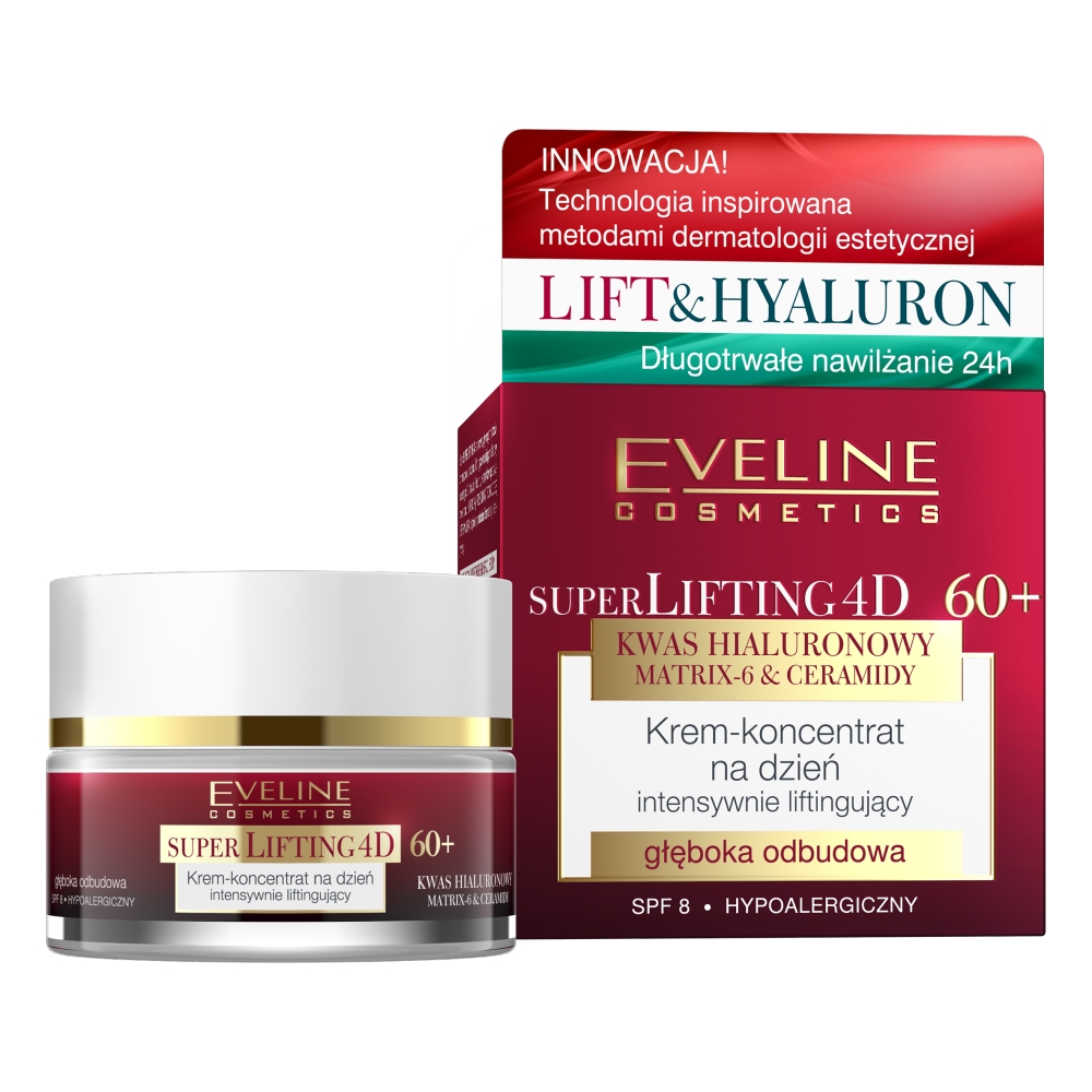 Eveline Cosmetics Super Lifting 4D denný liftingový krém proti vráskam 60+ 50 ml