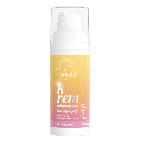 ONLYBIO_Face in Balance adaptogénny rozjasňujúci krém na tvár Vitamín C, Ashwagandha, Granátové jablko 50ml