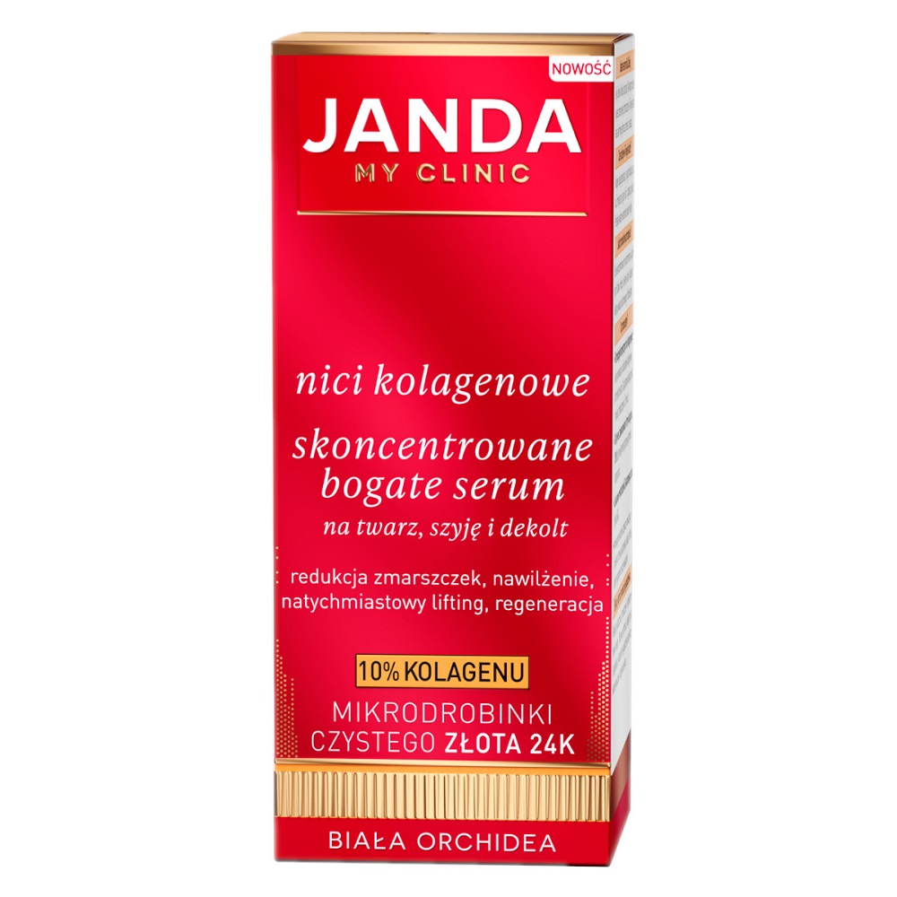 _Collagen Threads Koncentrované Bohaté Sérum Na Tvár, Krk A Dekolt S Mikroguličkami Z 24-Karátového čIstého Zlata White Orchid 30ml