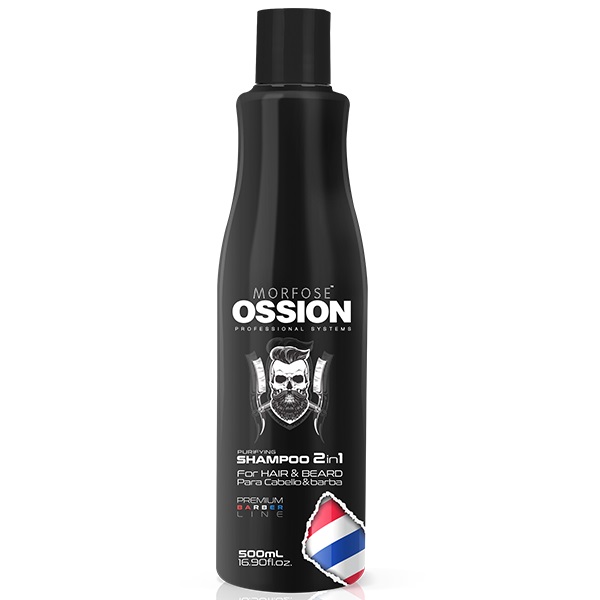 Ossion Premium Barber Purifying Shampoo 2in1 For Hair And Beard Szampon 2w1 Do Włosów I…