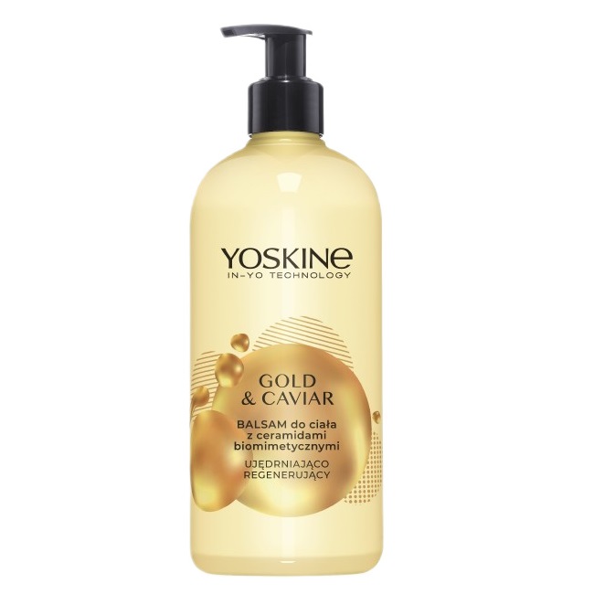 Yoskine, Tělové mléko Gold &amp; Caviar s biomimetickými ceramidy 400ml