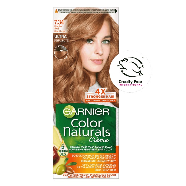 Color Naturals Creme 7.34 Prírodný Krém Na Farbenie Vlasov V Odtieni Medená