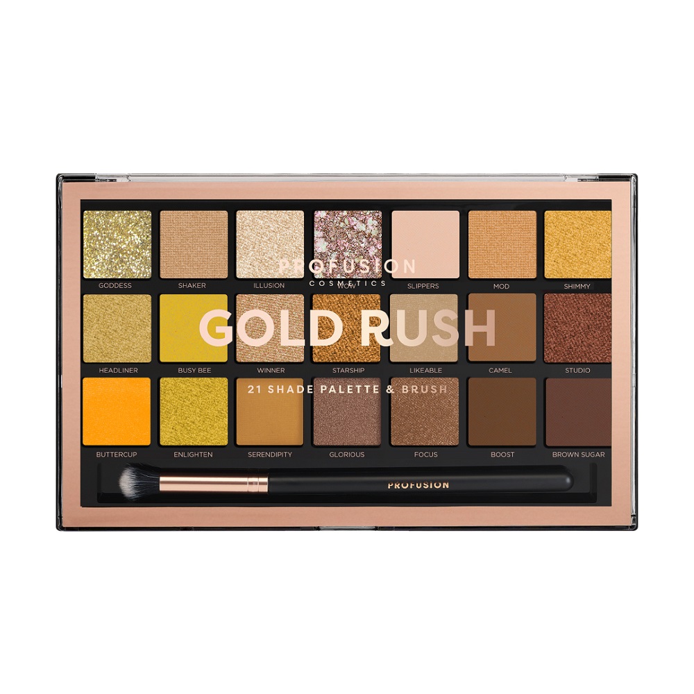 Gold Rush Paleta Očných Tieňov 21 Očných Tieňov So šTetcom
