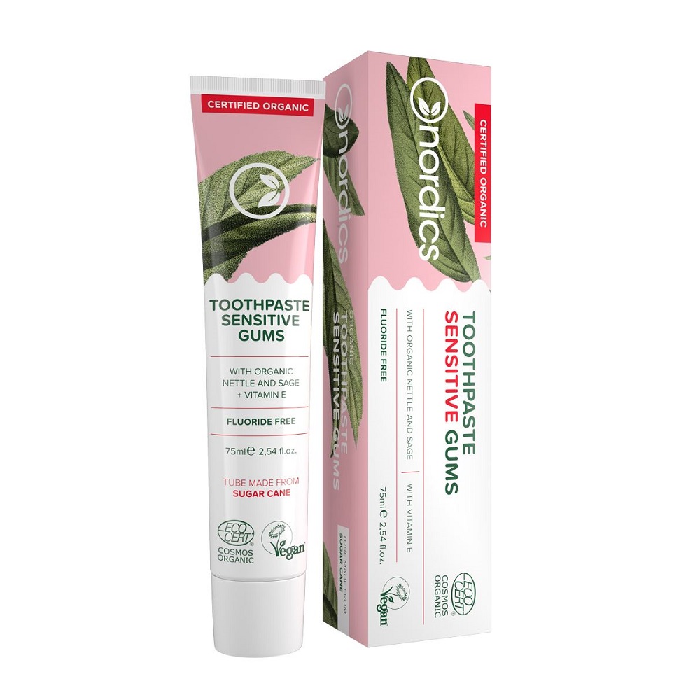 Organická Zubná Pasta Pre Citlivé ďAsná Organická Zubná Pasta Bez Fluóru ŽIhľava + ŠAlvia 75ml
