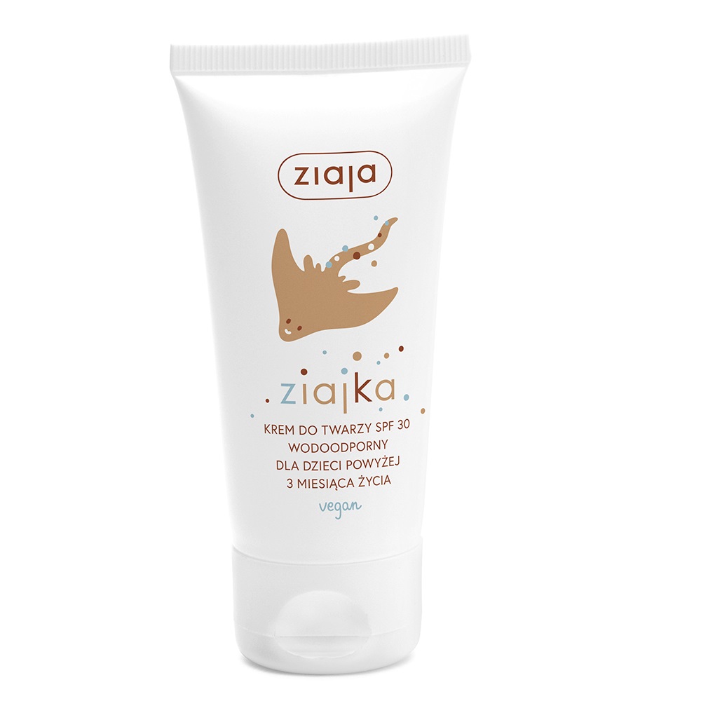 Ziaja Ziajka vodeodolný opaľovací krém na tvár pre deti od 3 mesiacov SPF30 50 ml