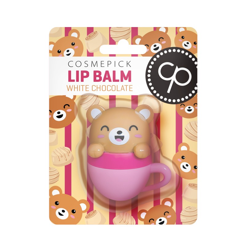 Lip Balm Bear Balzam Na Pery Biela čOkoláda Medvedí Balzam Do úSt 6g