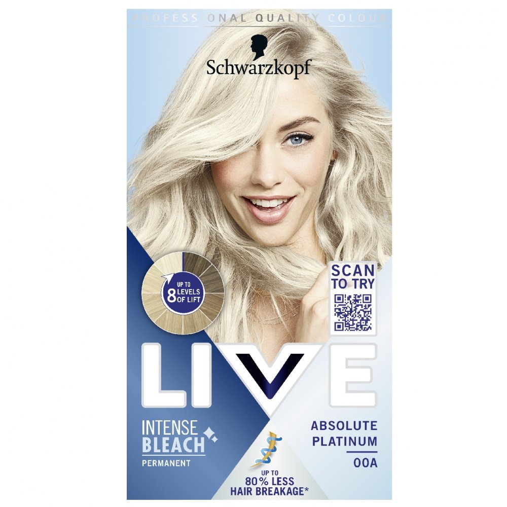 Live Intense Bleach Rozjaśniacz Do Włosów 00A Absolute Platinum